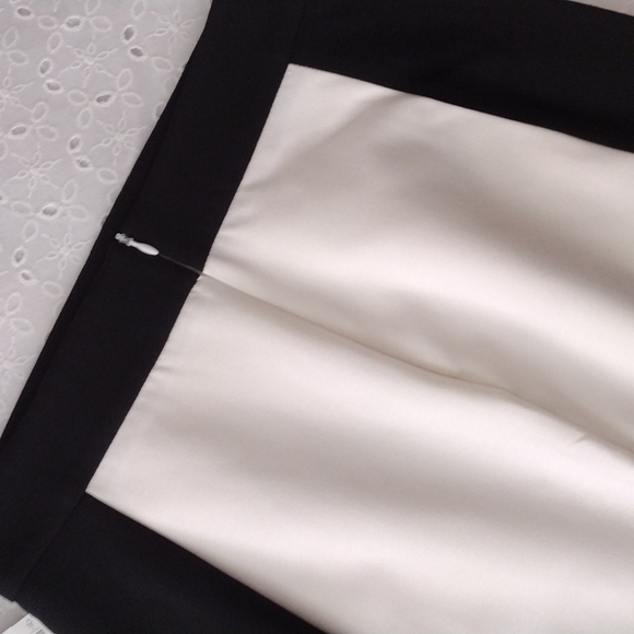 Zara Basic Skirt Black White Color Block - Picture 3 of 6